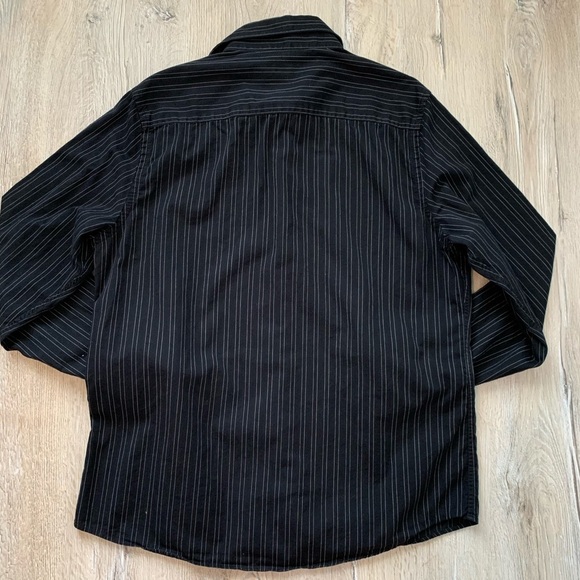 INC International Concepts Black Button Down Shirt Sz Large - Picture 2 of 8